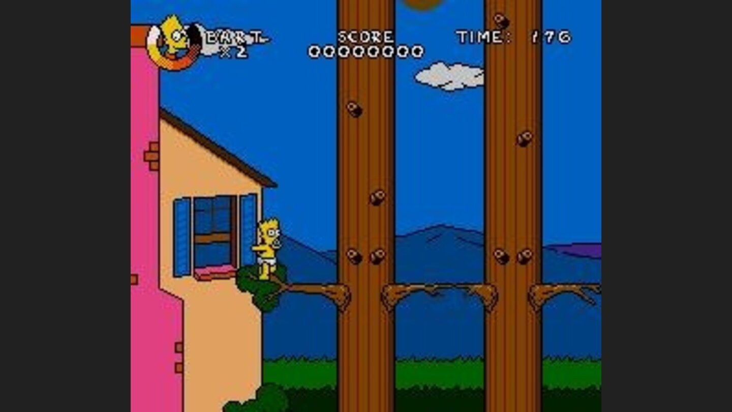 Balancing on tree branches in the Baby Bart stage.