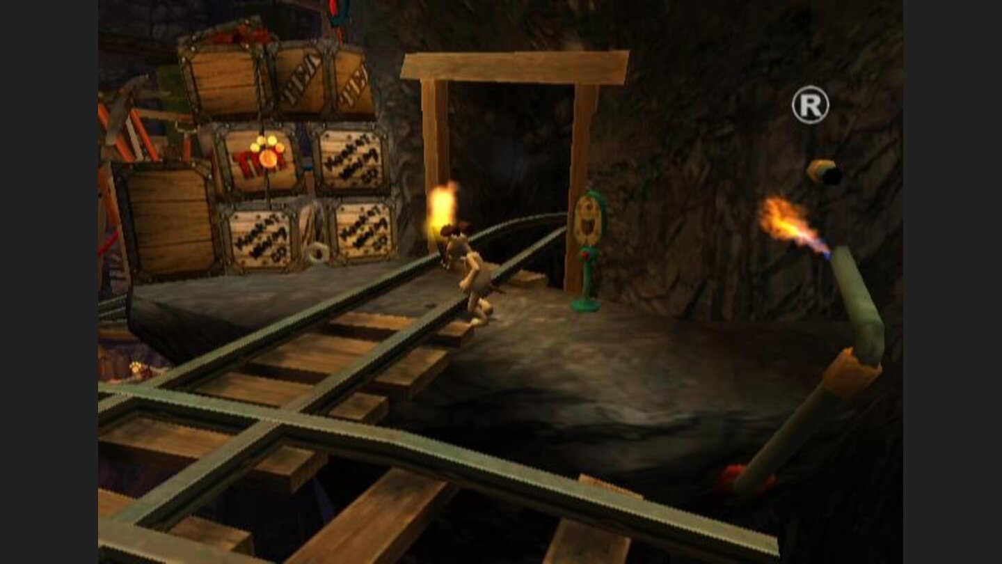 Torches light the way and light fuses.
