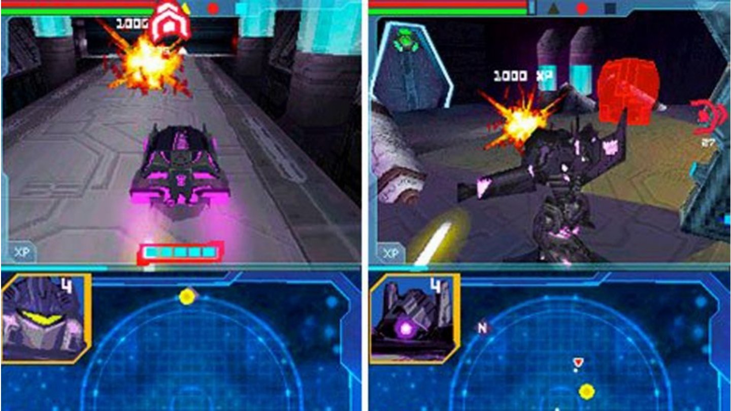 Transformers Kampf um Cybertron: Autobots/ Transformers Kampf um Cybertron: Decepticons (2010)
Wie seine Vorgänger liefert auch der Nintendo DS-Ableger von Kampf um Cybertron aus dem Jahr 2010 zwei unterschiedliche Kampagnen für Autobots und Decepticons.