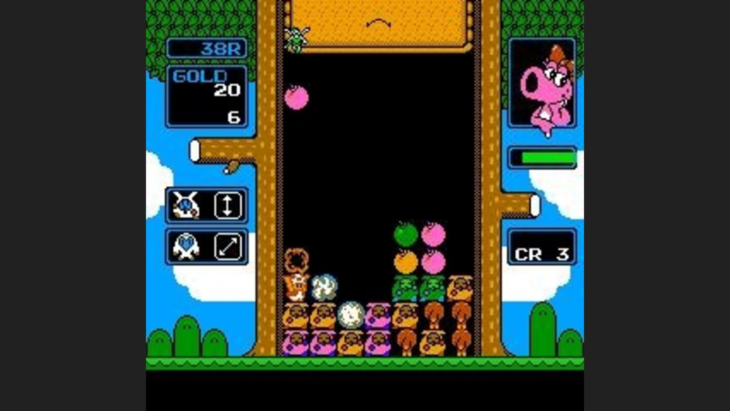 As shown on the left side of the screen, some monsters can only be destroyed in a diagonal line