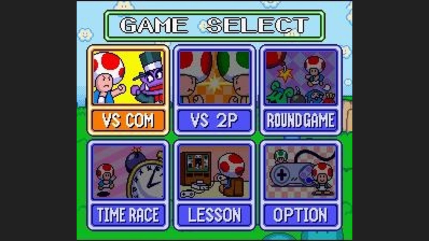 Game select screen