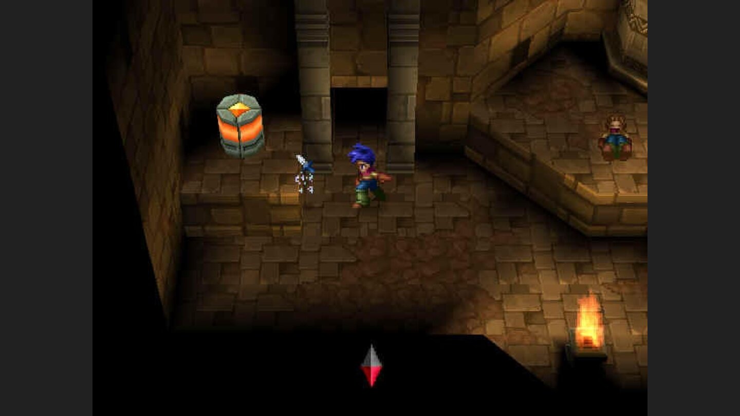 Special ability: throw knife in order to trigger a switch which opens a door. Lots of such puzzles in this game