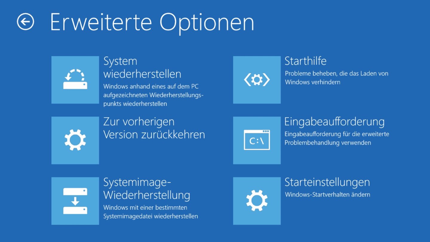Win 10 erweiterte Option