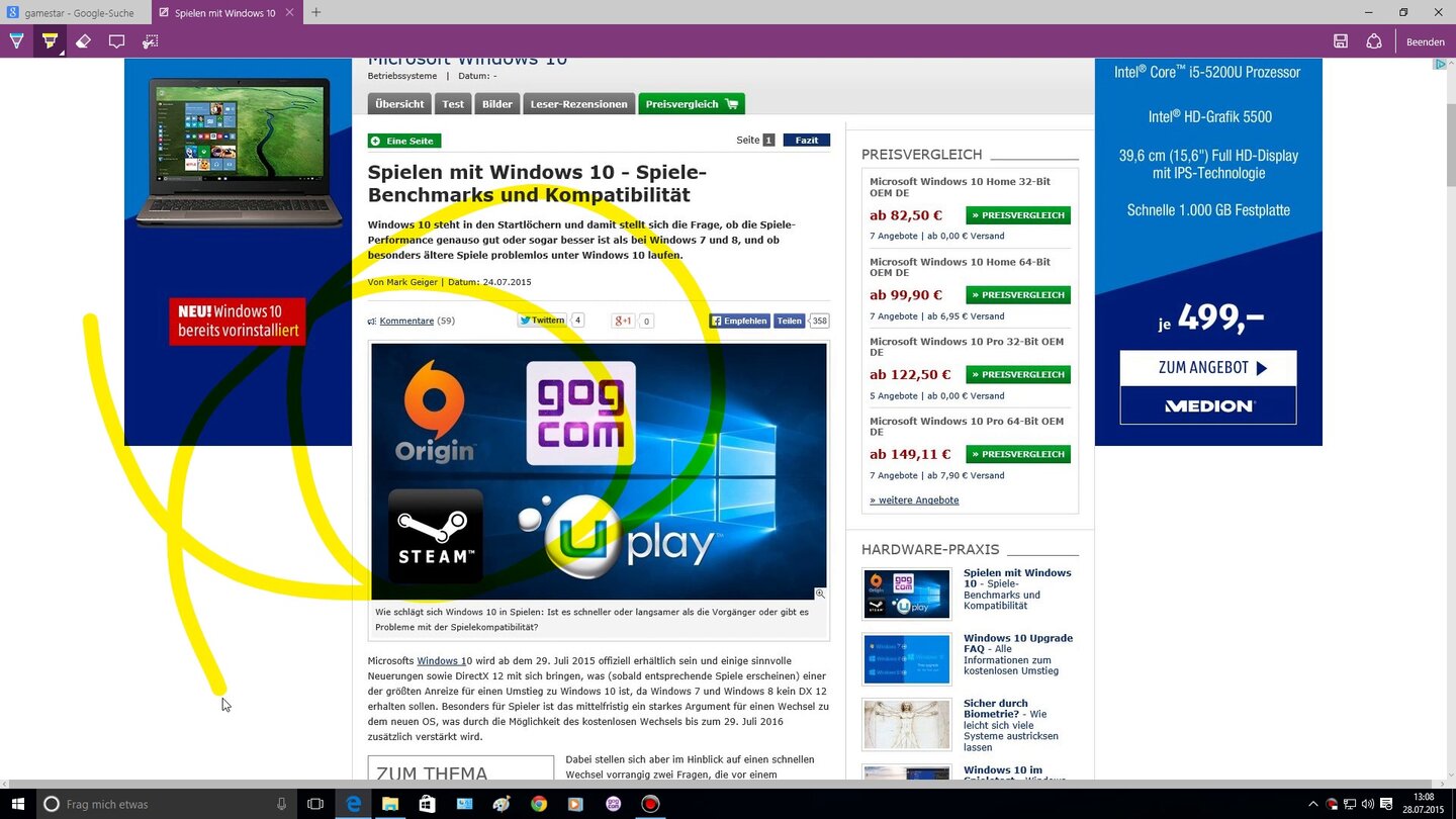 Windows 10 - Edge Note