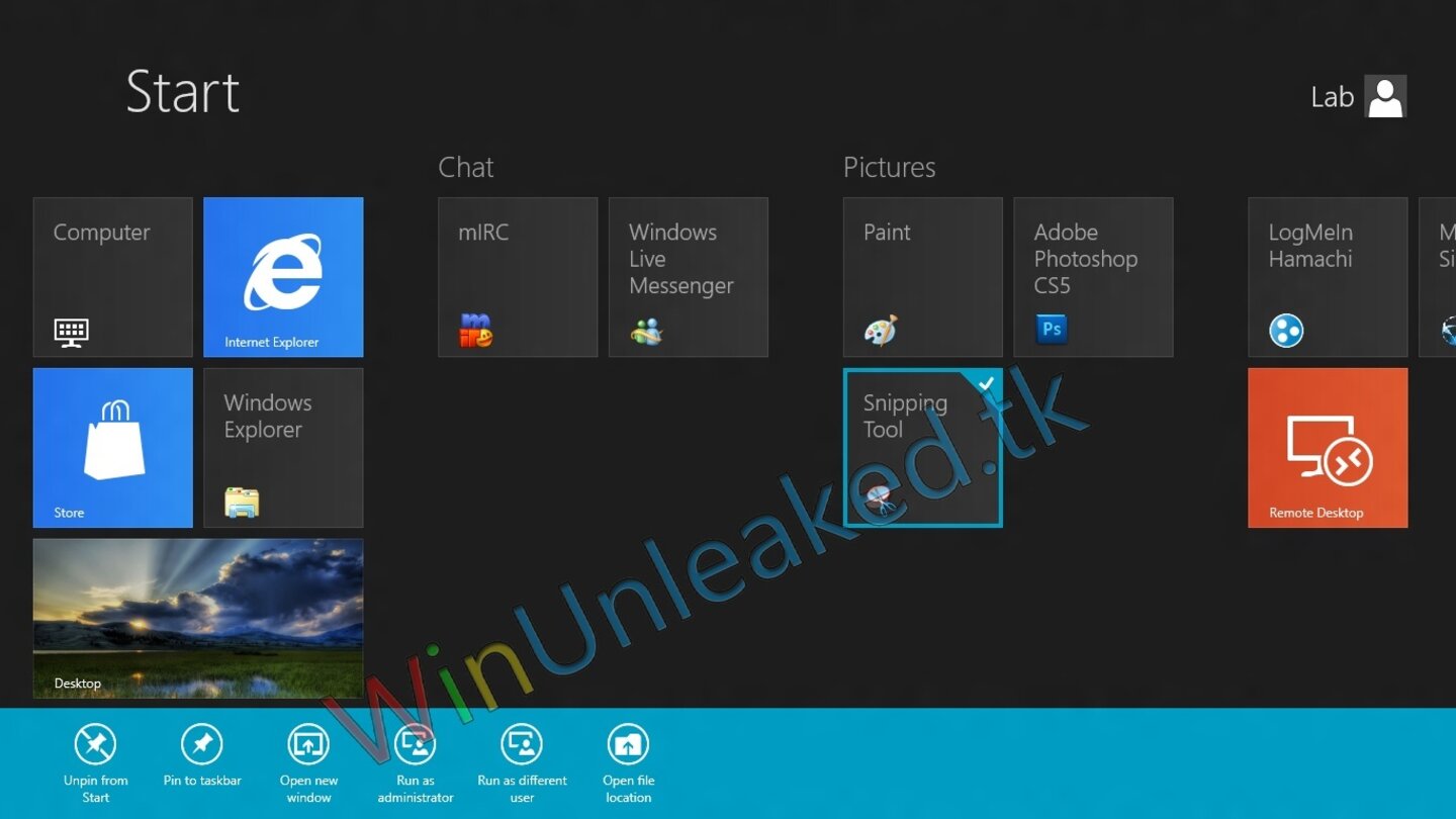 Windows 8 Beta Screenshots