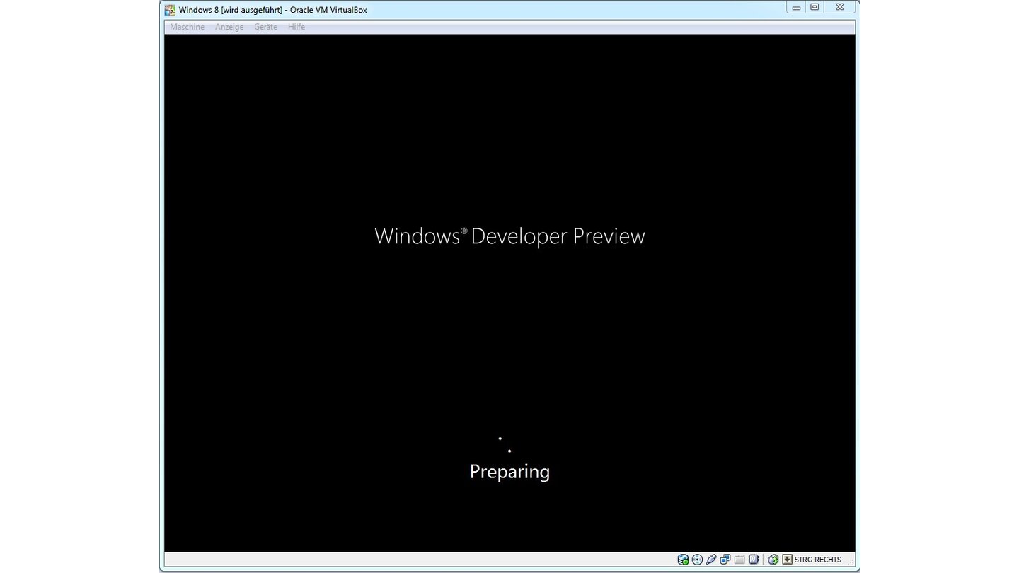 Schritt 28: Windows 8 nimmt nun noch letzte Vorbereitungen in Angriff und dann erscheint auch schon der Einrichtungsassistent.