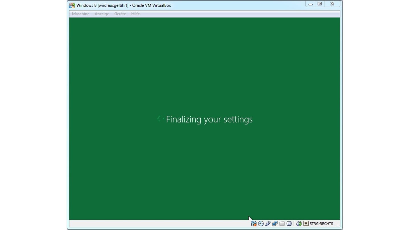 Schritt 34: Nachdem Windows 8 die letzten Einstellungen vorgenommen hat…