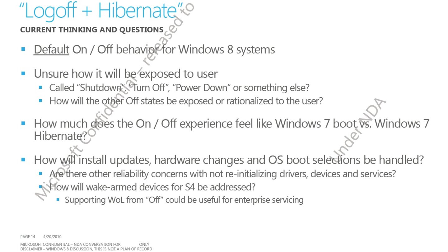 Windows 8 Planungs-Präsentation