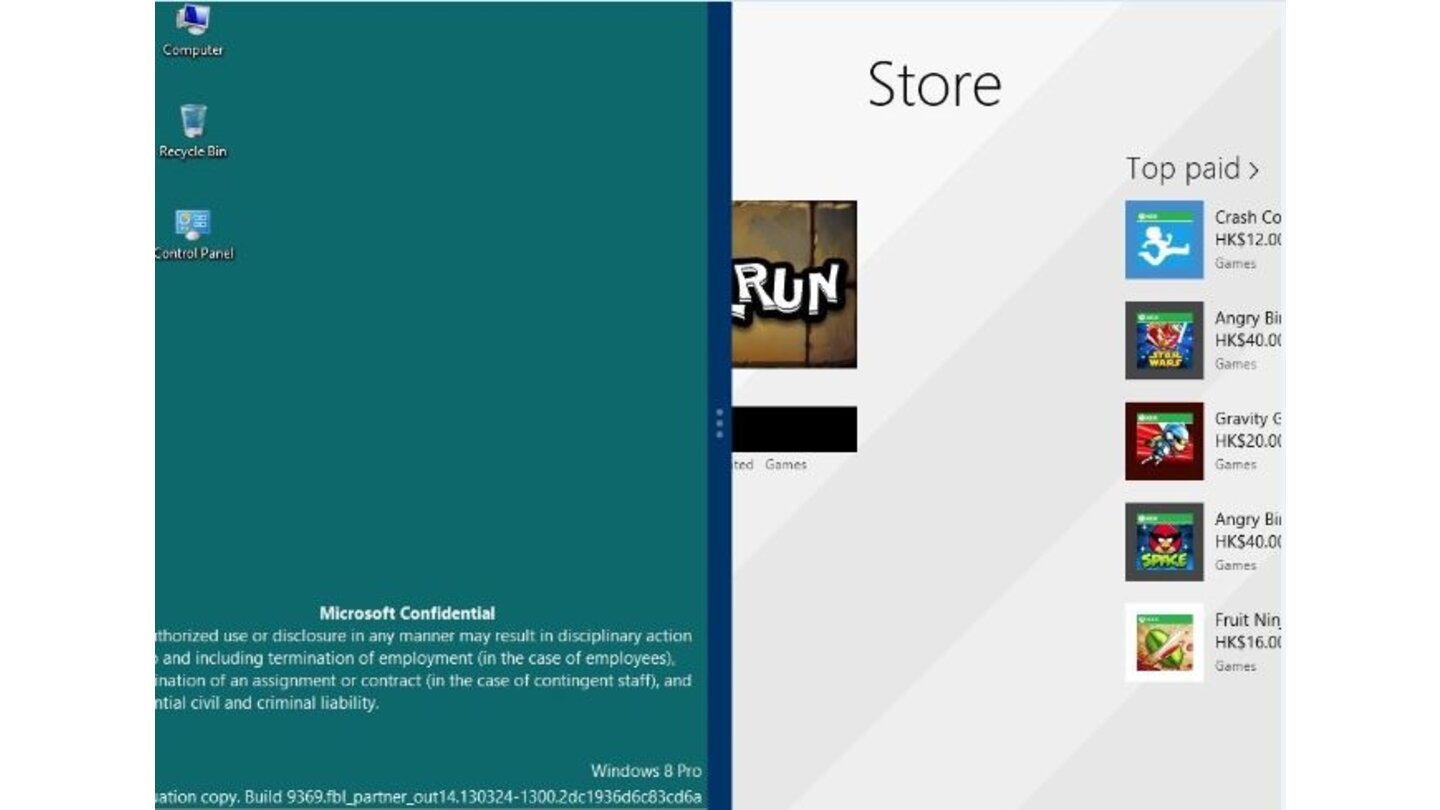 Windows 8.1 Screenshots Leak