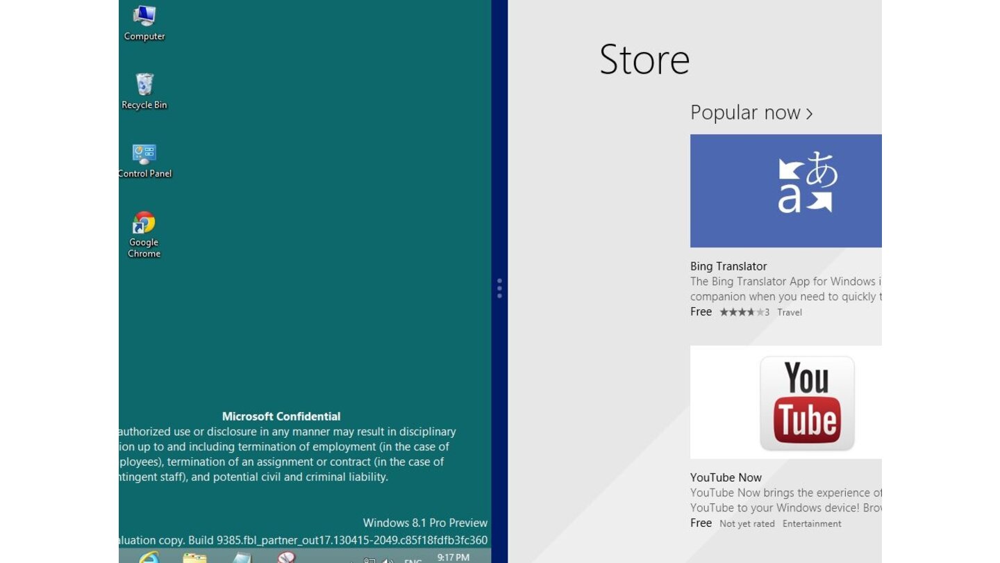 Windows 8.1 Screenshots Leak