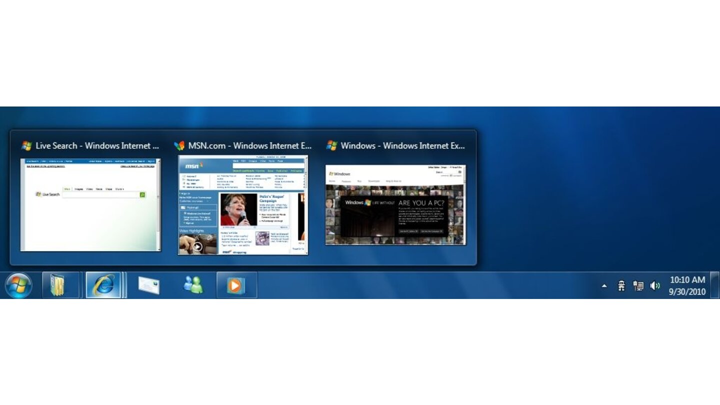 Windows Taskbar Previews