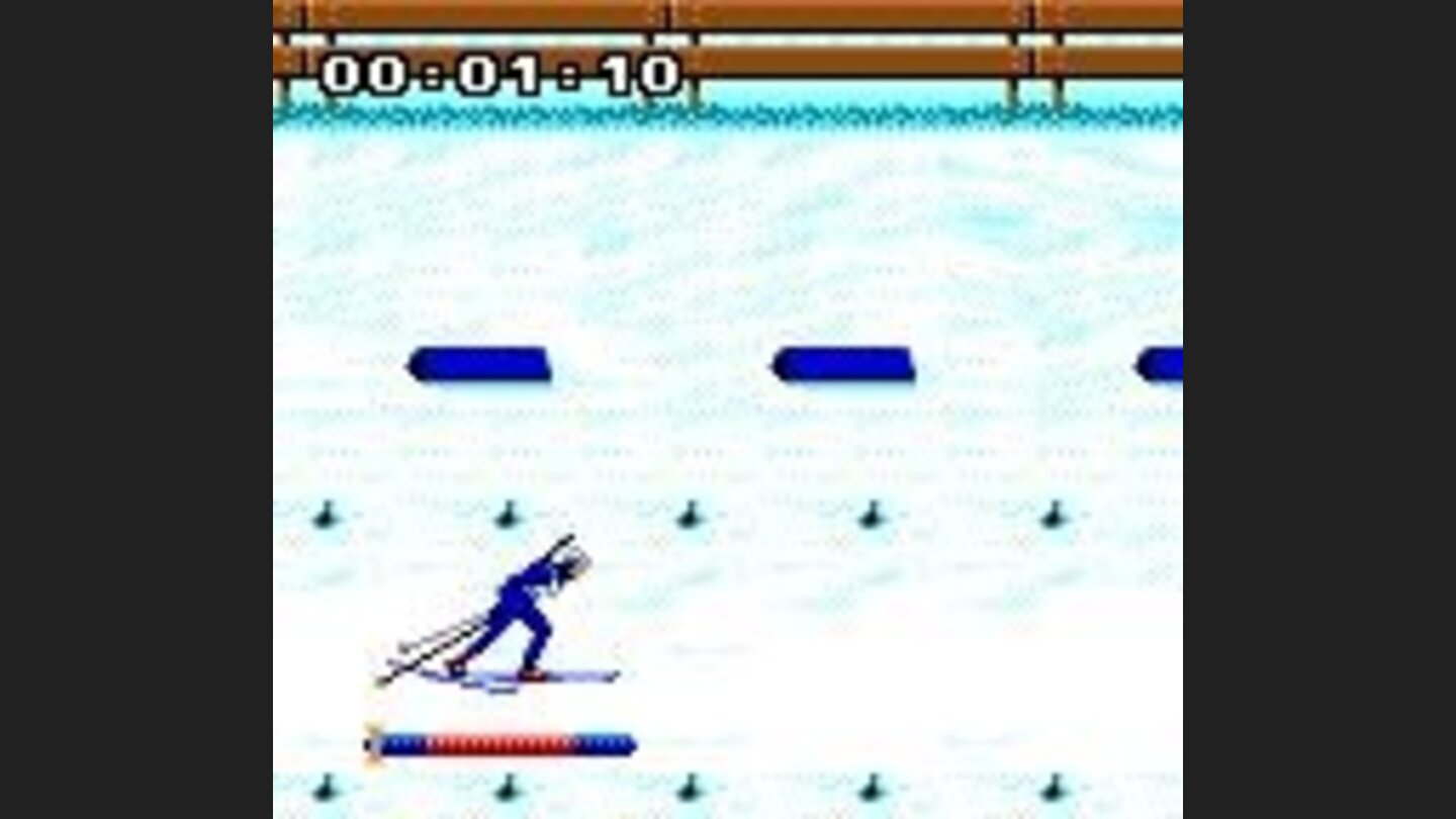 Skiing merrily