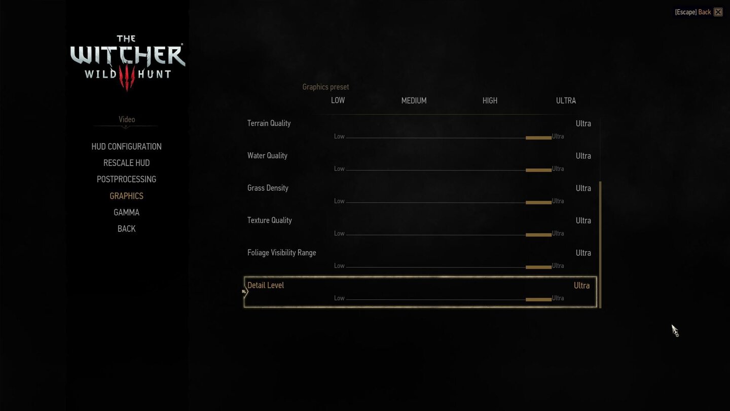 Witcher 3 - Technik -Menu 4