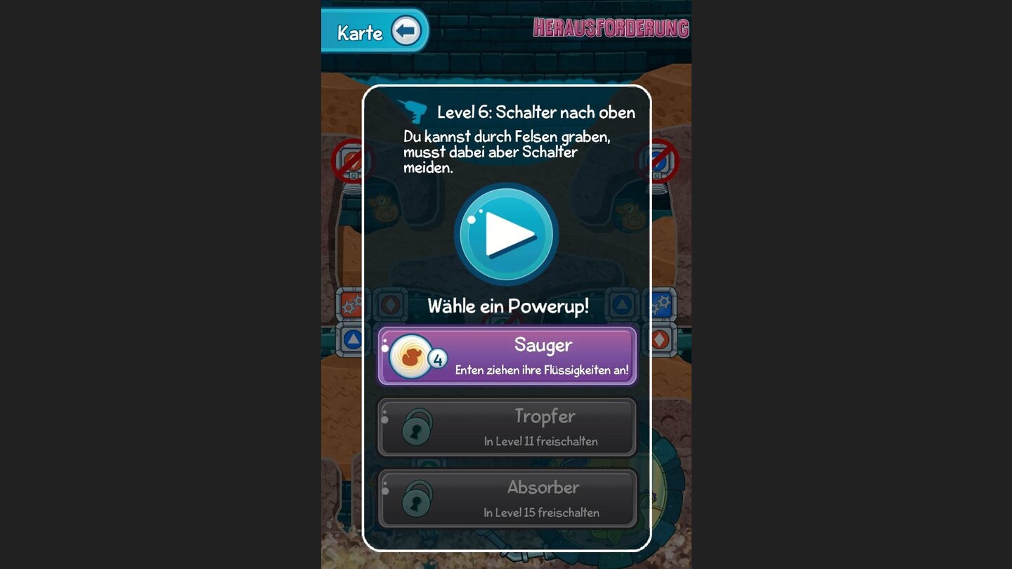 Wo ist mein Wasser? 2Ähnlich ist es mit den verschiedenen Spezialfähigkeiten. Man kann sie freispielen...