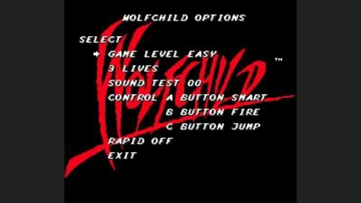 Options menu