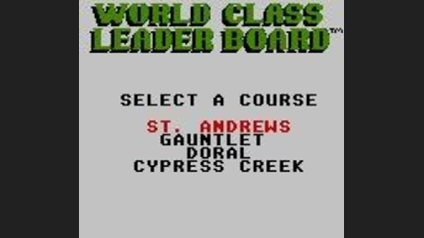 Selecting a course