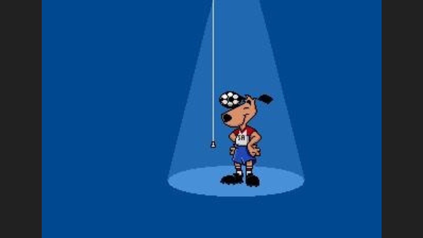 The mascot shows off his skills