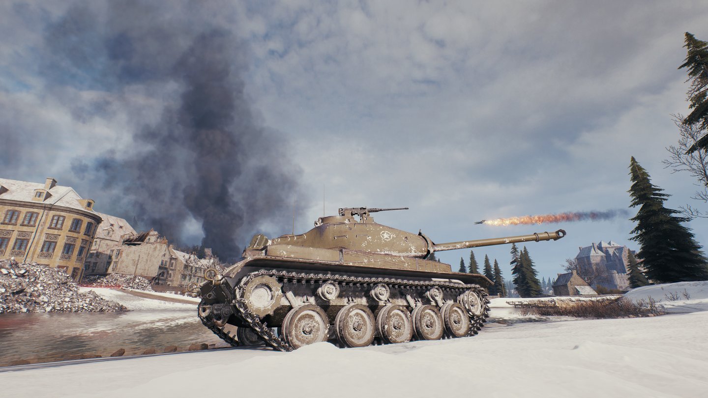 World of Tanks 1.0Die Inszenierung zu Beginn eines Matches wurde durch Artilleriefeuer oder Flugzeugabstürze deutlich verbessert.