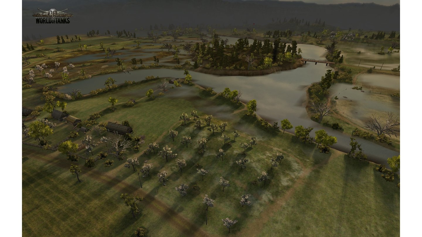 World of TanksScreenshots von der Komarin-Karte aus dem Online-Panzer-Spiel World of Tanks.