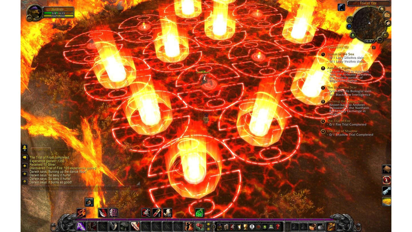 World of Warcraft: CataclysmRaus aus dem Feuer! Ein Denkspiel als Quest.