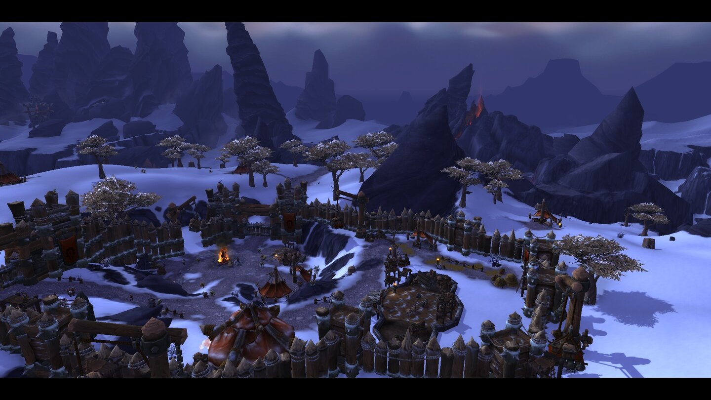 World of Warcraft: Warlords of Draenor… welcher mit seiner Eiswüste eher ungemütlich wirkt.