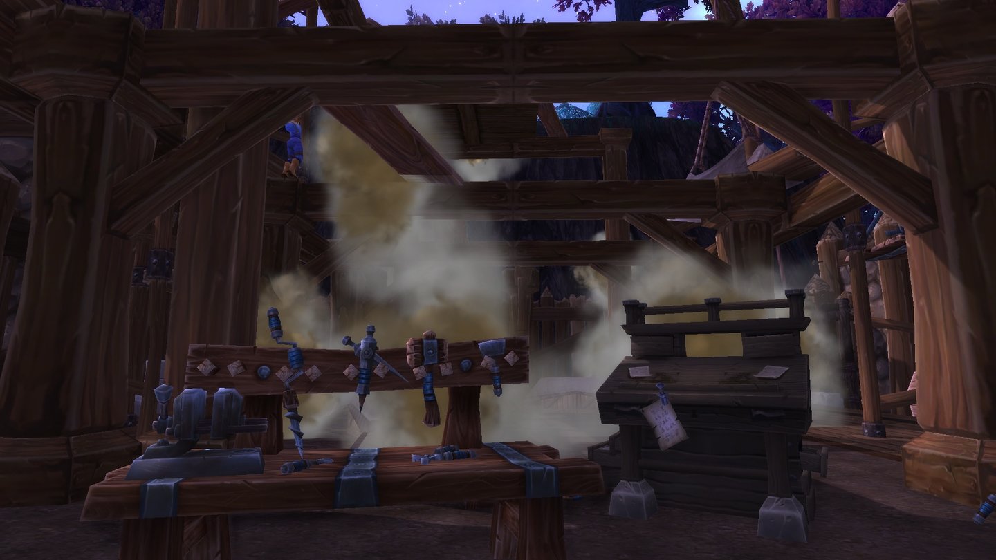 World of Warcraft: Warlords of DraenorDer Bauvorgang in der Garnison dauert nur wenige Sekunden, wir können ihn allerdings beobachten.