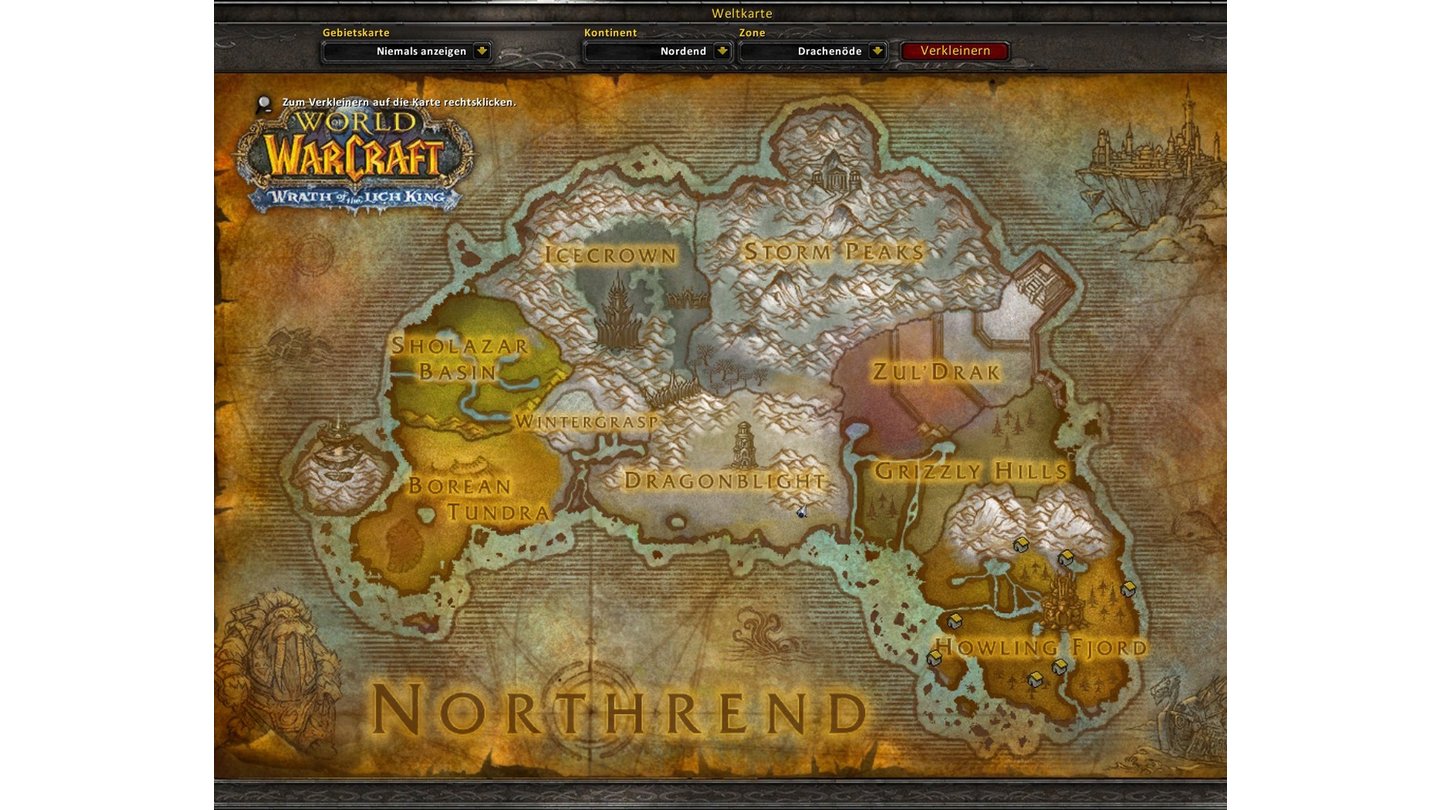 World of Warcraft Wrath of the Lich King Beta Map