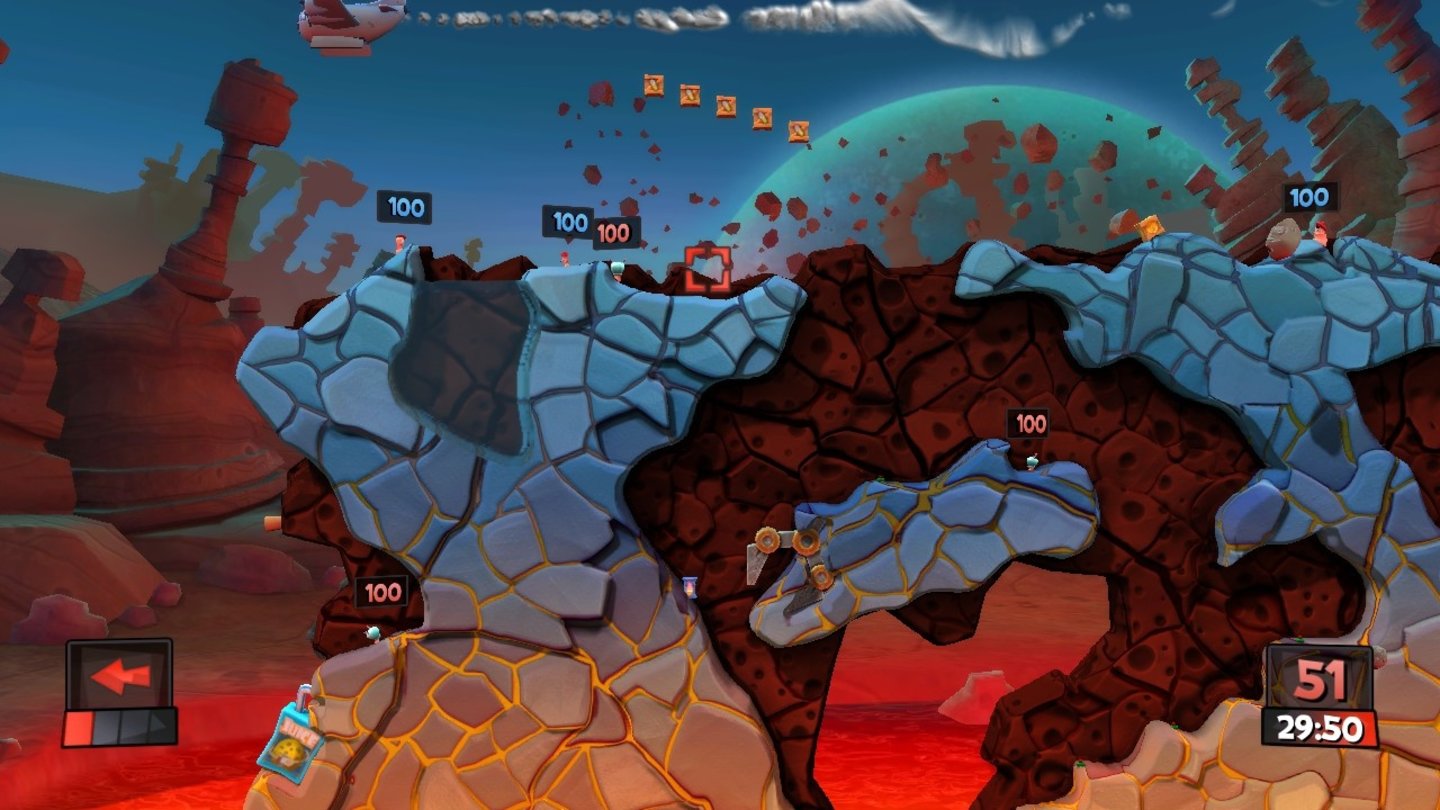 Worms Revolution - Screenshots aus dem Mars-Pack-DLC