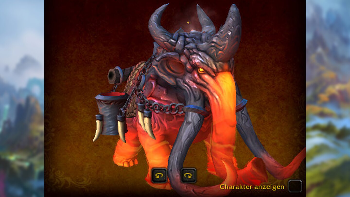WoW Dragonflight Mount: Lava Mammoth Red