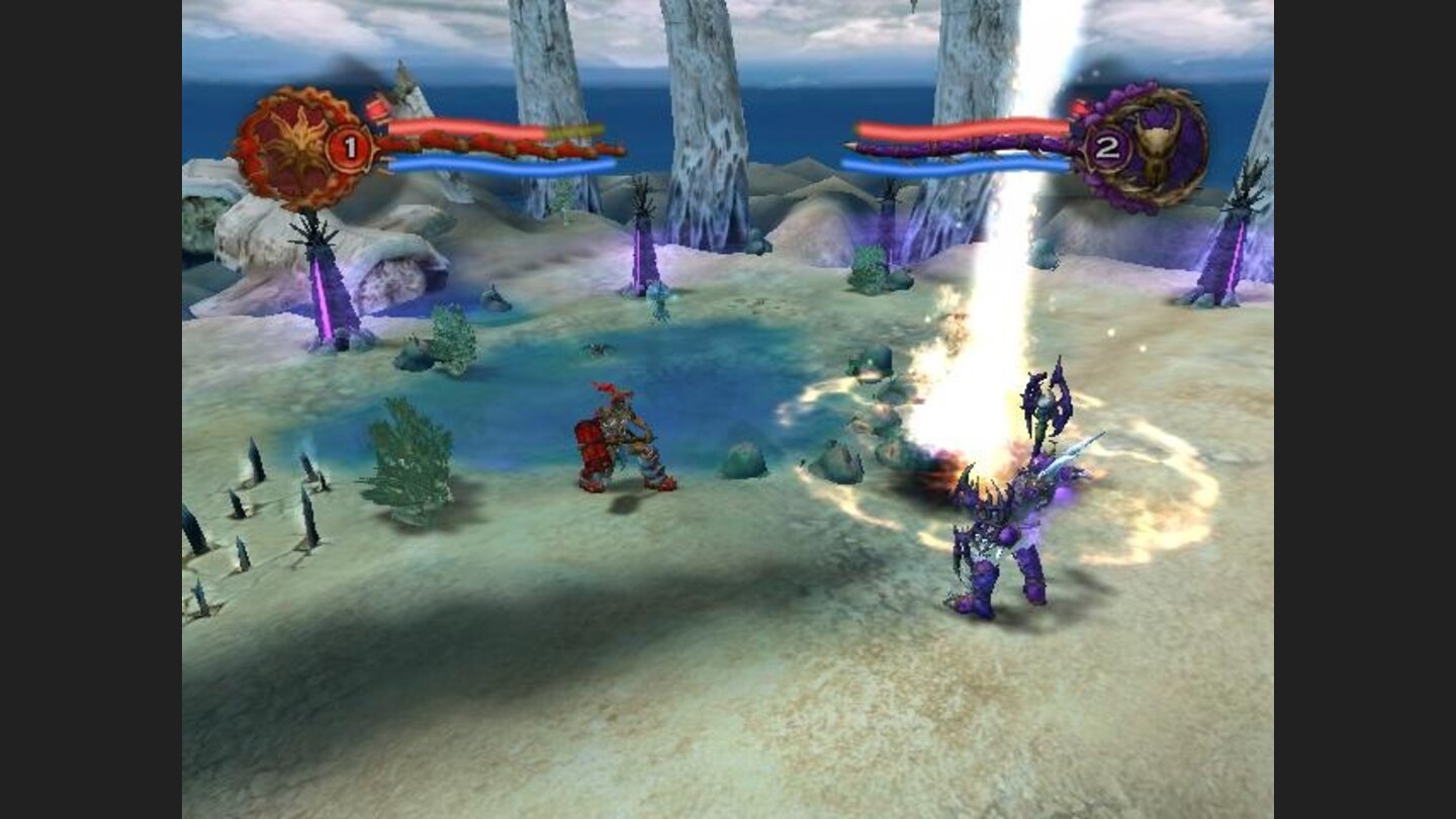 (Light Chaos) Fire Giantess vs (Dark Chaos) Wind Spirit Armor in Sea Arena