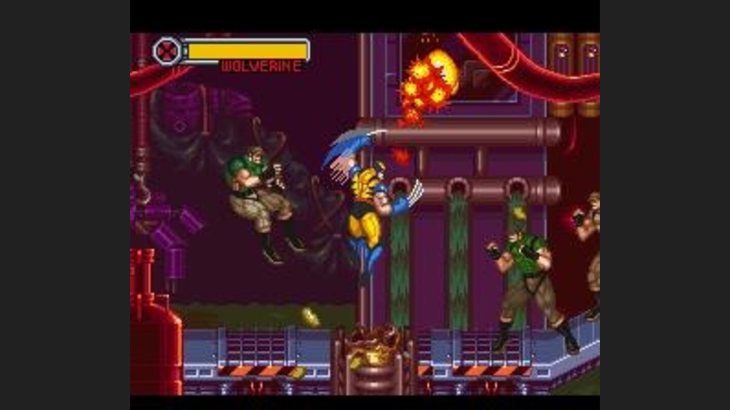Wolverine slashing his way through his opponents