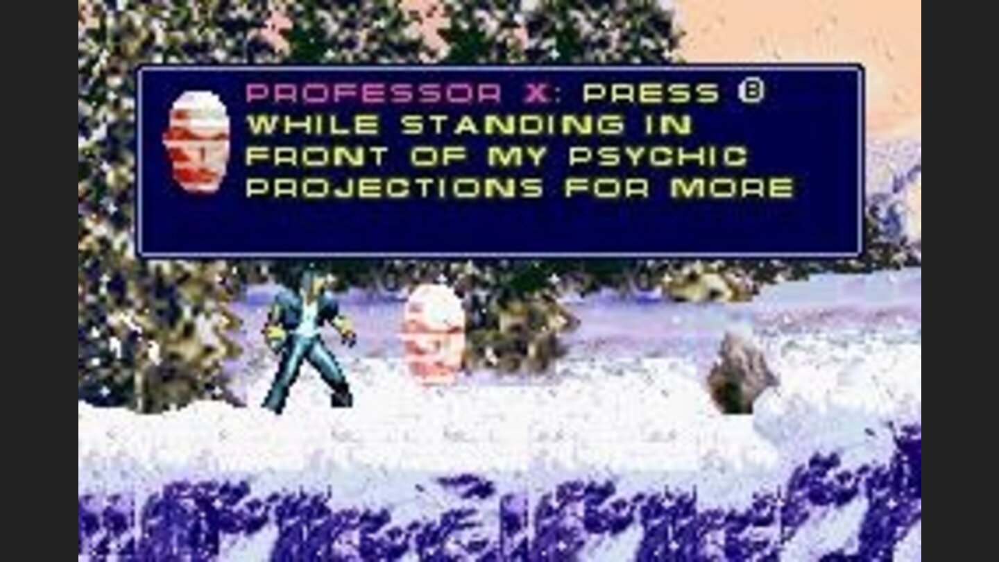 Various Professor Xs projections are spread by the game. Press B button close them to learn a new move (or receive an advice) that will be useful more ahead.