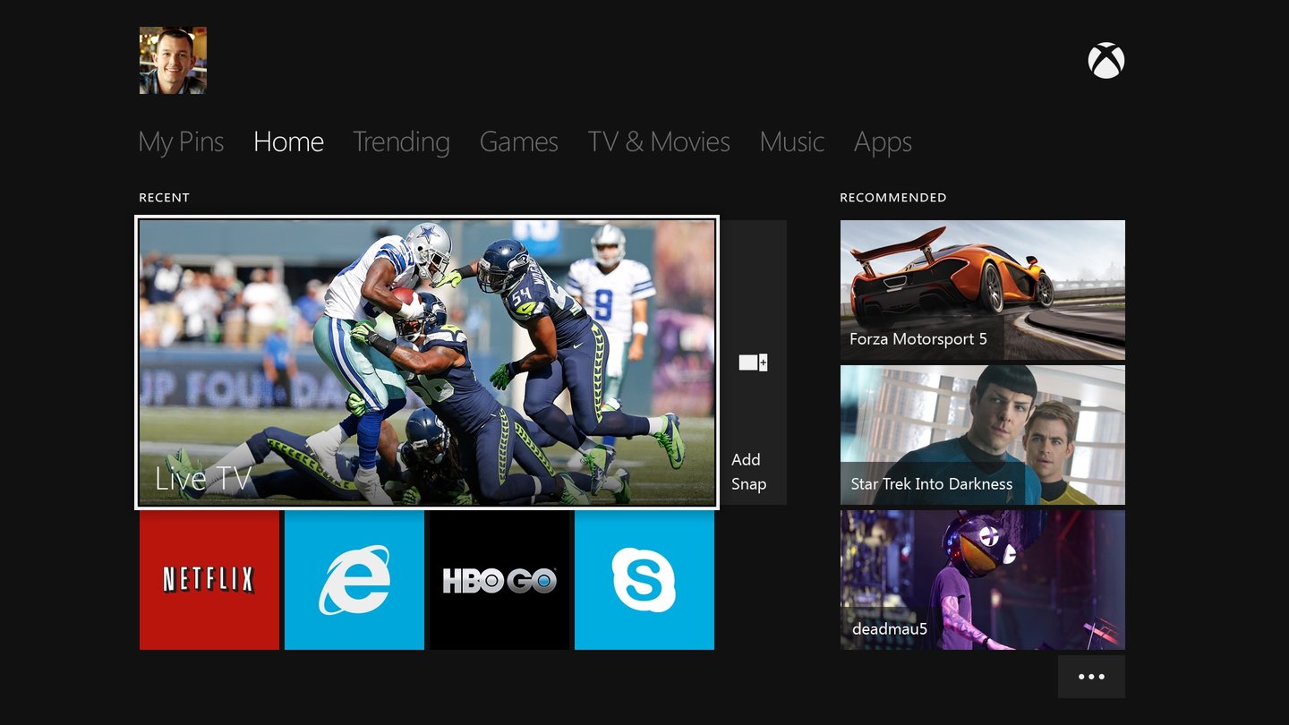 Xbox One - Bilder zur neuen Xbox-Live-Oberfläche