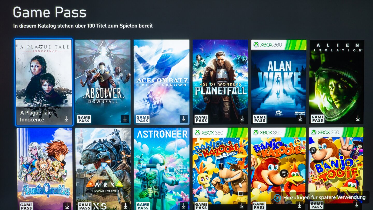 Xbox Series X UI Game Pass 2