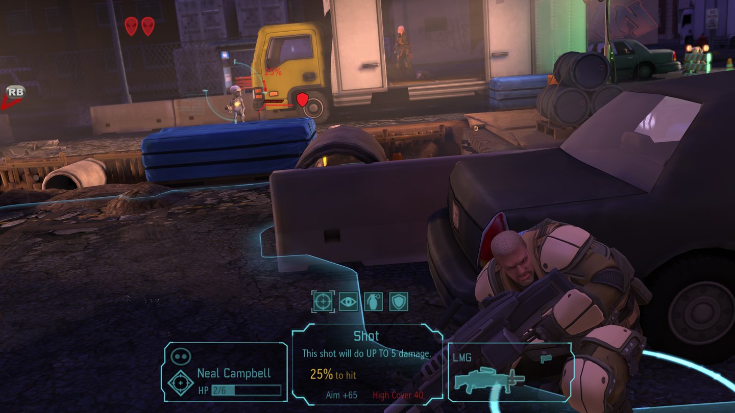 XCOM: Enemy UnknownDie Unterstützer-Klasse kann mit ihrem MG aus der Deckung heraus Sperrfeuer legen.