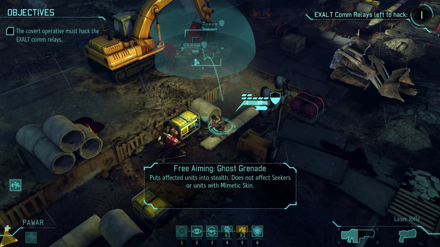 XCOM: Enemy WithinMit einer Ghost-Granate können Teamkameraden für eine Runde unsichtbar gemacht werden.