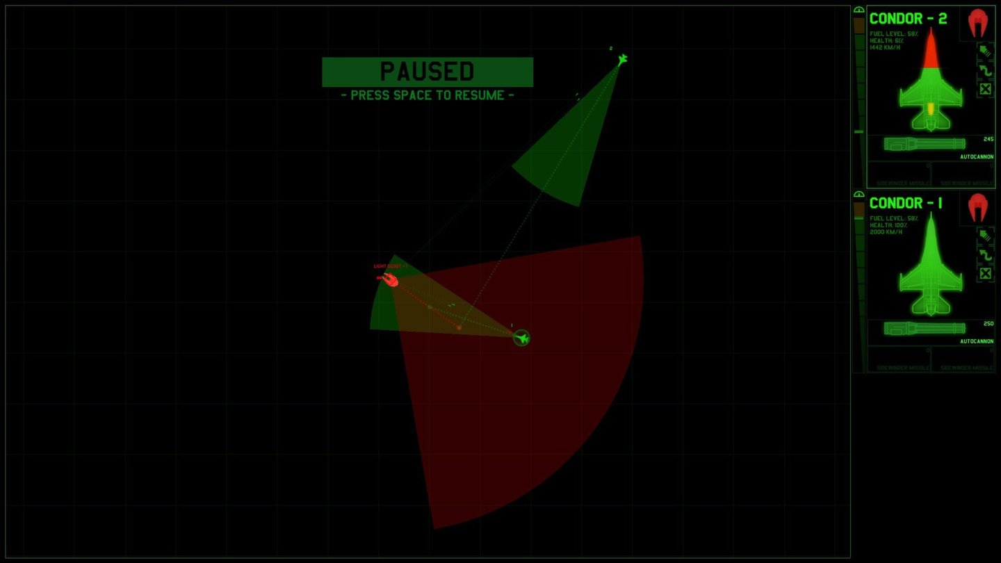Xenonauts - Screenshots aus der Early-Access-VersionLuftkämpfe finden auf einem 2D-Radardisplay statt.