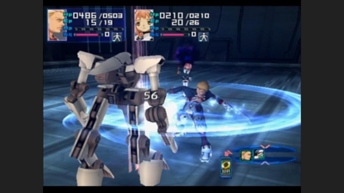 Ziggy using physical attack against a mech