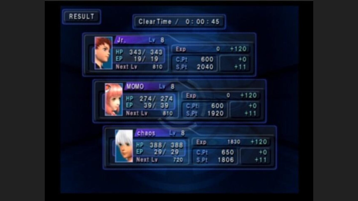 After the battle, you gain experience and possibly level up