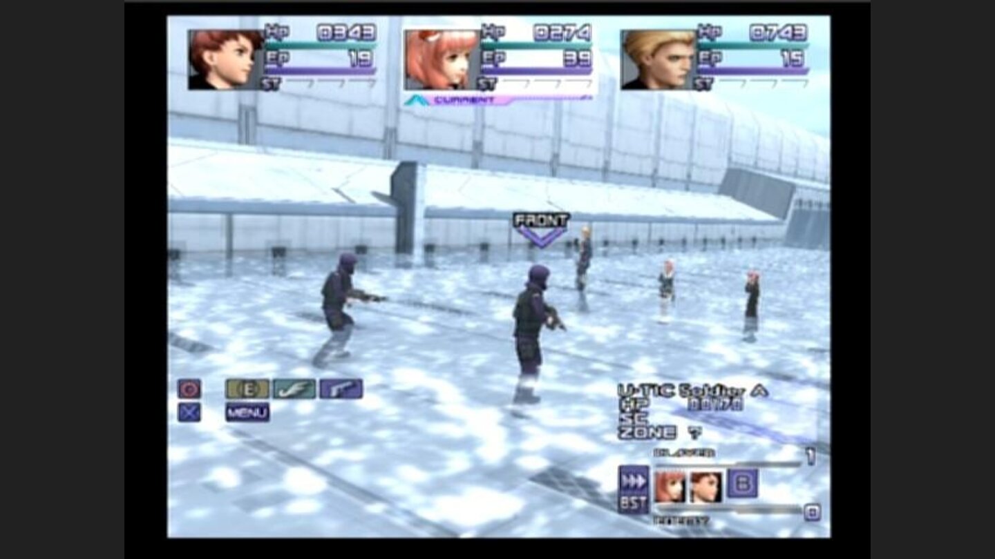 Some of your party members are better handling soldiers than bots, so you might want to change characters during the battle if necessary