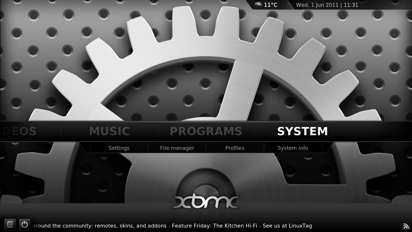 XBMC Media Center Screenshots