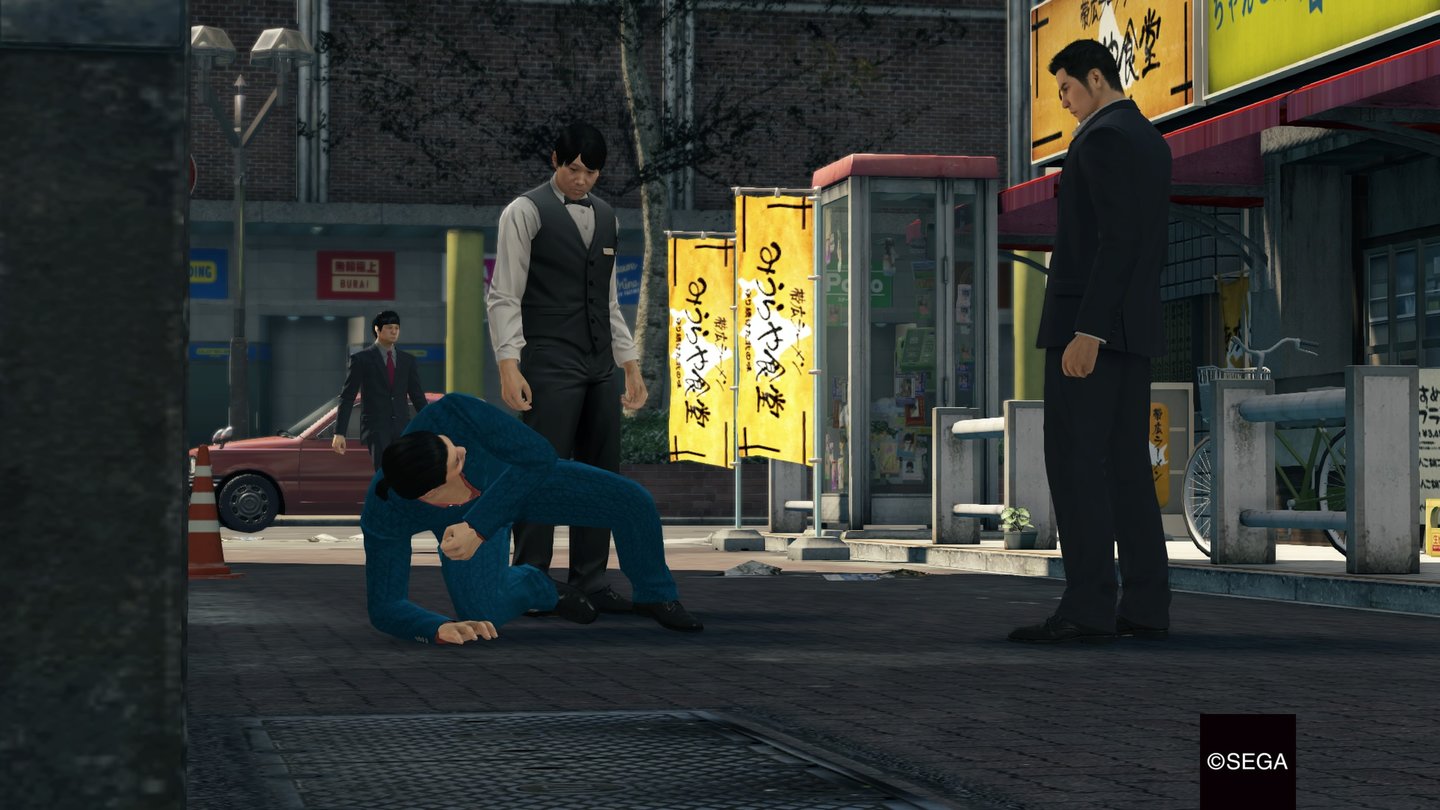 Yakuza ZeroNach dem Kampf folgt manchmal ein Gespräch mit dem reuigen Gegner.