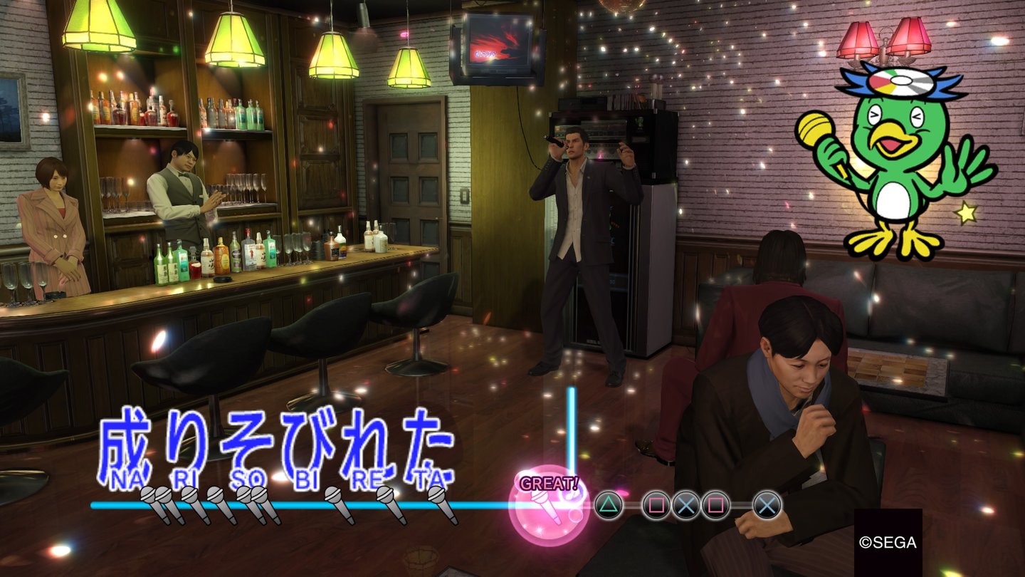 Yakuza ZeroWenn wir in der Bar Karaoke singen, applaudiert brav das Personal.