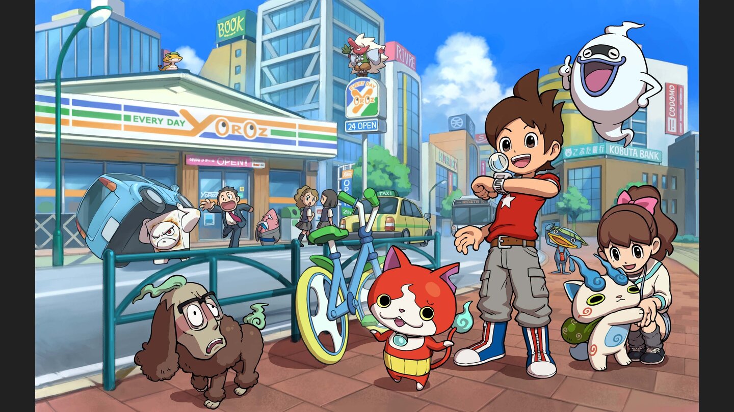 Yo-Kai WatchDie Welt von Yo-Kai Watch ist voller liebenswerter Charaktere.