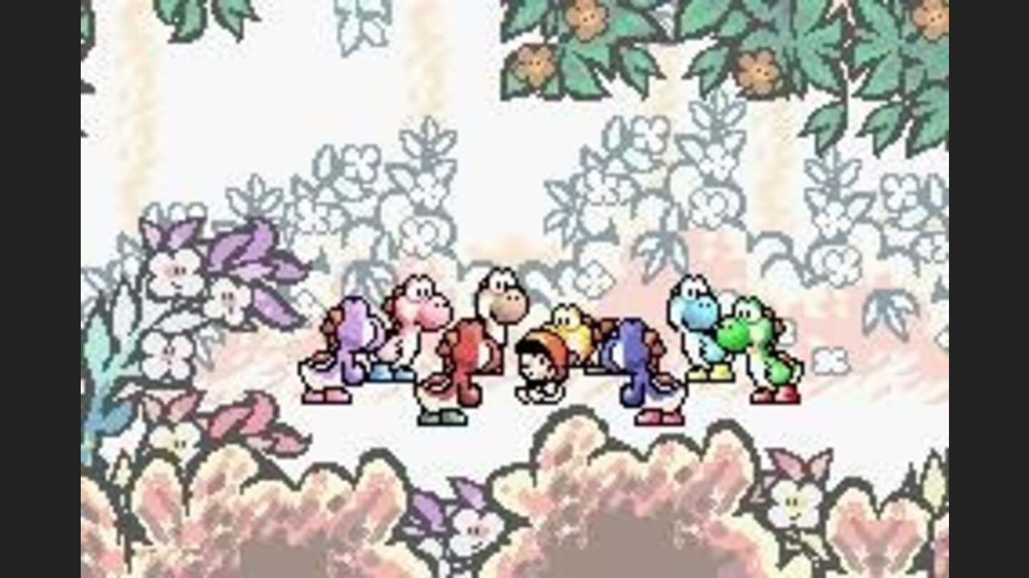 The Yoshis wonder what to do with Mario.