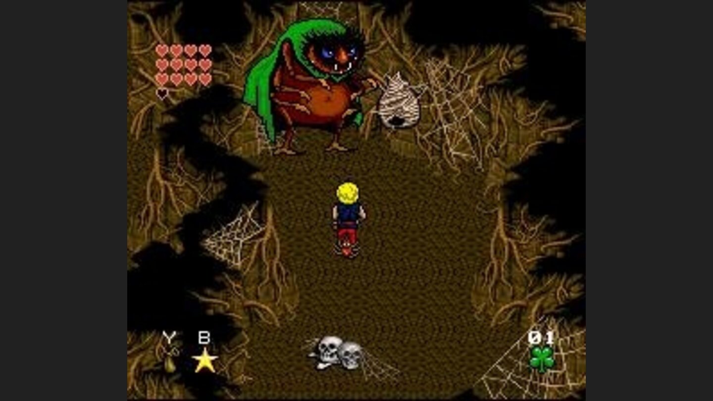 And below Rainbow Land: The ant cave, guarded by a giant spider