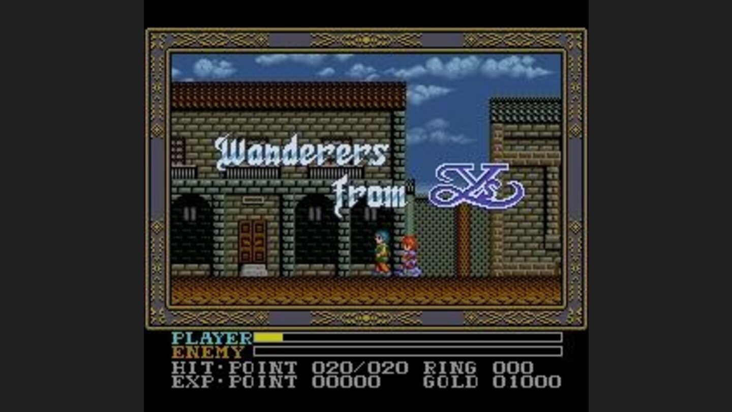 Nice title screen: it appears while the heroes are marching towards the inn