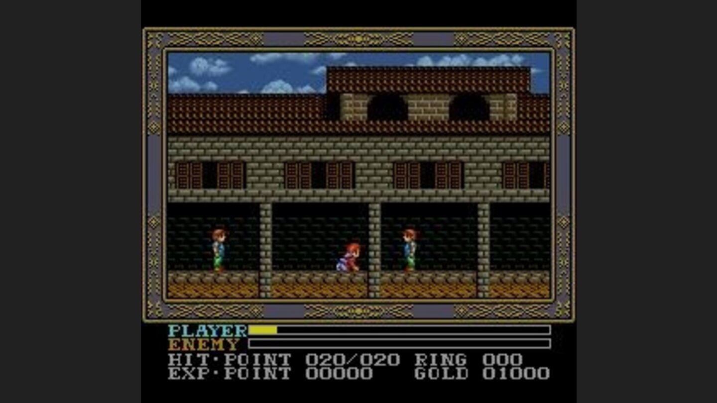 Adol is crawling like an idiot, and townspeople stare at him politely