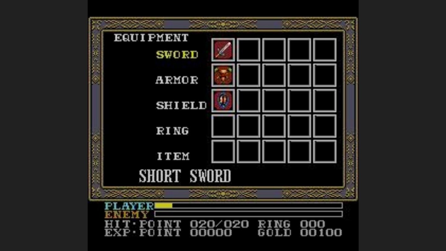 Equipment screen