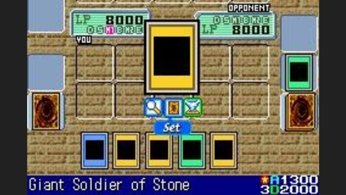 Choose the card to play and then select how to play it (set or summon)